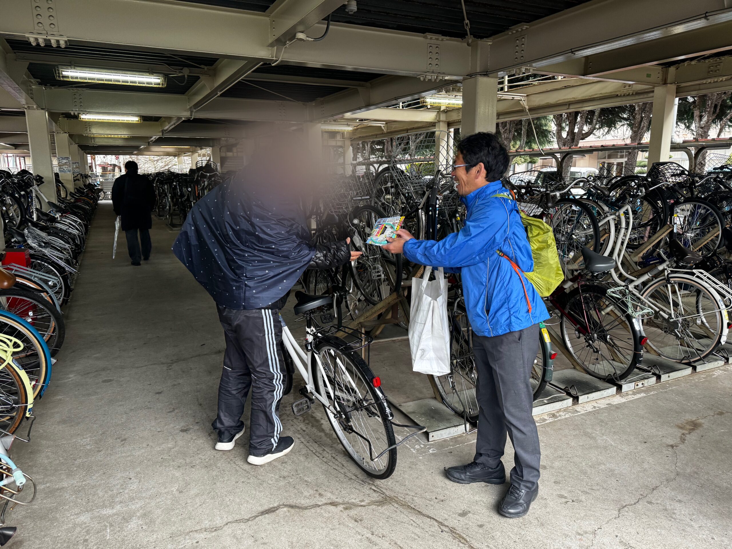 自転車の盗難を防止する活動